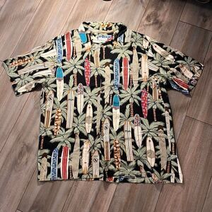 Vintage Reyn Spooner Hawaiian Surf‎ Boards Shirt Men XL Bin E-41